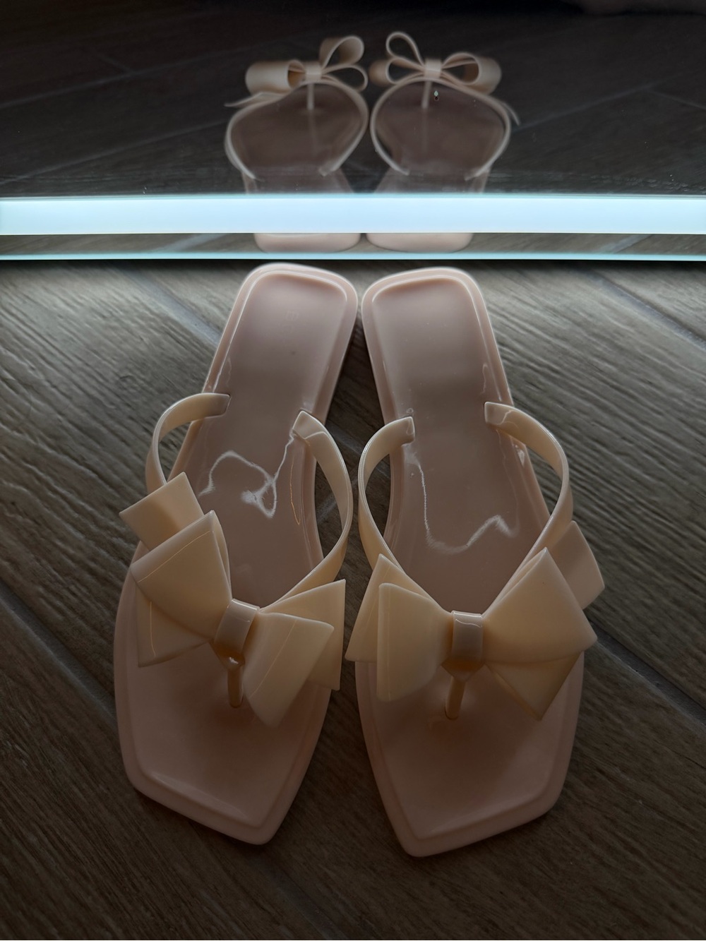 Pink BCBGeneration Bow Jelly Slide Sandals - Picture 3 of 5